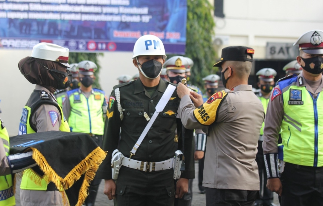 Polrestabes Semarang Gelar Apel Operasi Keselamatan Lalu Lintas Candi 2022